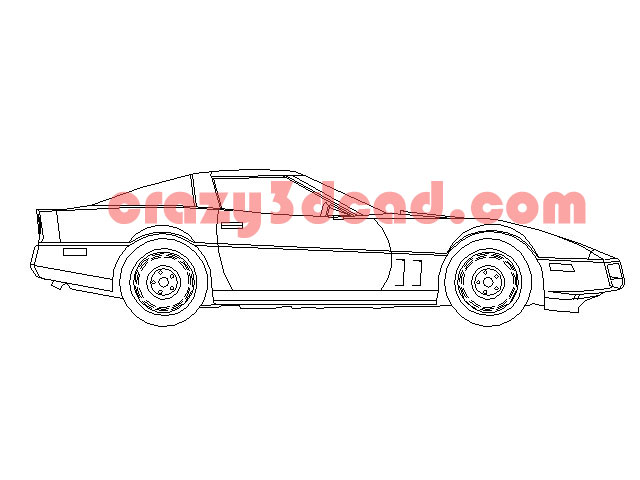 Cool sports car cad block
